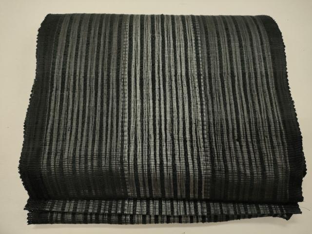 平和屋着物*夏物 八寸名古屋帯 間道 黒地 正絹 逸品 CAAW8977oy
