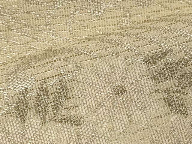 平和屋着物*夏物 九寸名古屋帯 立波草花丸文 銀糸 正絹 逸品 CAAW9000oy