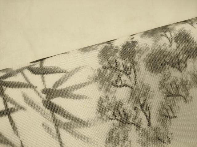 平和屋着物*夏物 九寸名古屋帯 作家物 手描き 風景笹竹文 正絹 逸品 CAAW9003oy