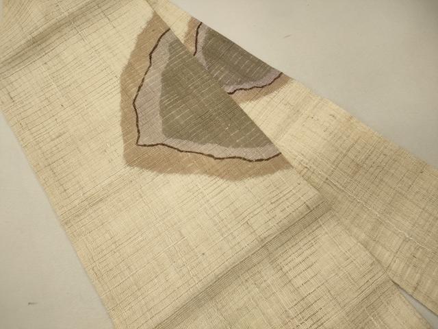 平和屋着物*夏物 九寸名古屋帯 絽紬 幾何学文 正絹 逸品 CAAW9006oy