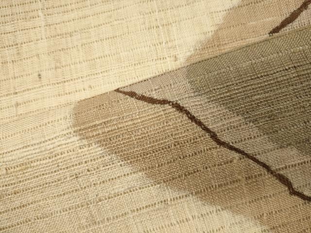 平和屋着物*夏物 九寸名古屋帯 絽紬 幾何学文 正絹 逸品 CAAW9006oy