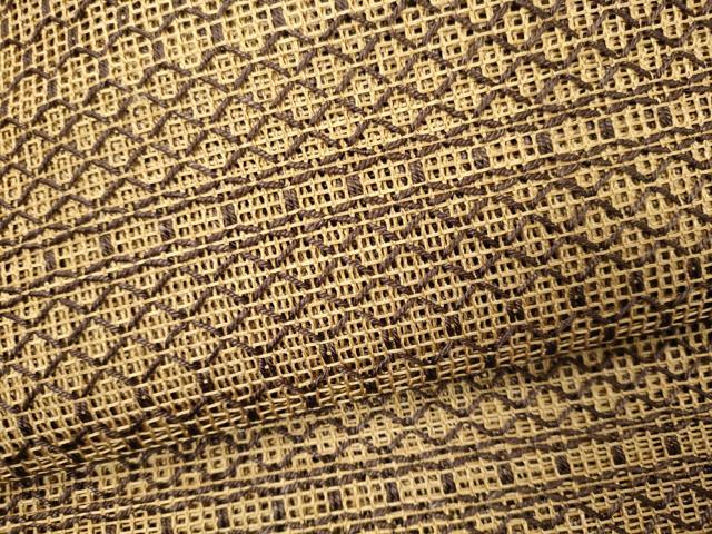 平和屋着物*夏物 八寸名古屋帯 羅 幾何学文 正絹 逸品 未使用 CAAW9024oy