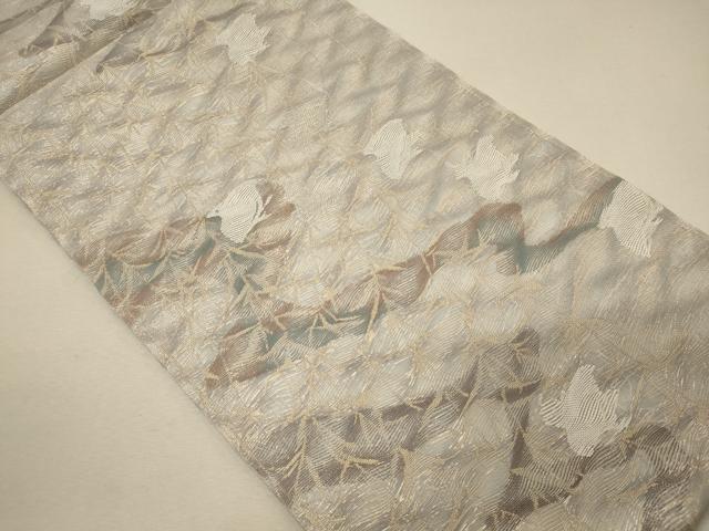 平和屋着物*夏物 六通柄袋帯 流水千鳥文 金糸 正絹 逸品 未使用 CAAW9048oy