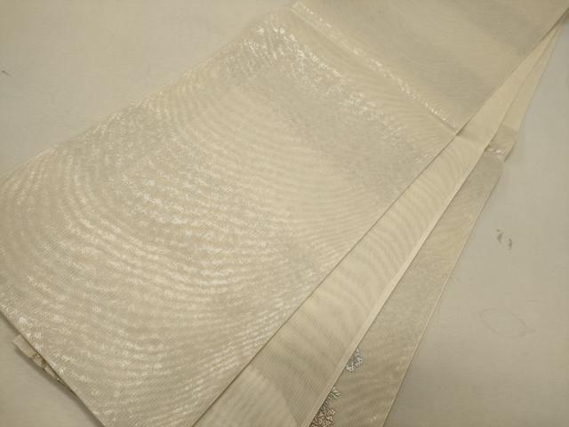 平和屋着物*夏物 太鼓柄袋帯 総刺繍 草花文 金糸 正絹 逸品 未使用 CAAW9055oy