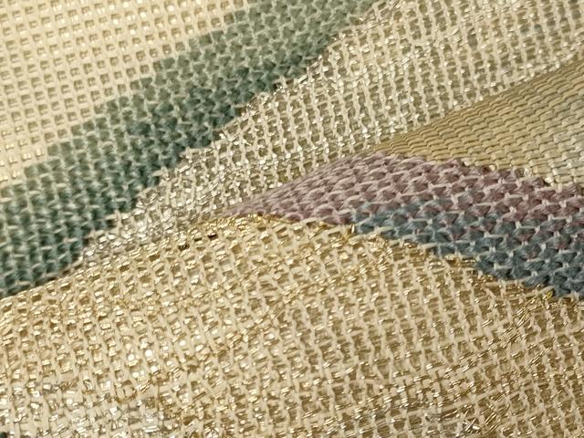 平和屋着物*夏物 太鼓柄 本袋帯 流線文 金銀糸 正絹 逸品 CAAW9065oy
