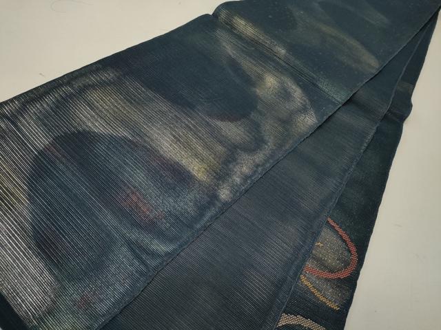 平和屋着物*夏物 太鼓柄 本袋帯 流線文 正絹 逸品 CAAW9071oy