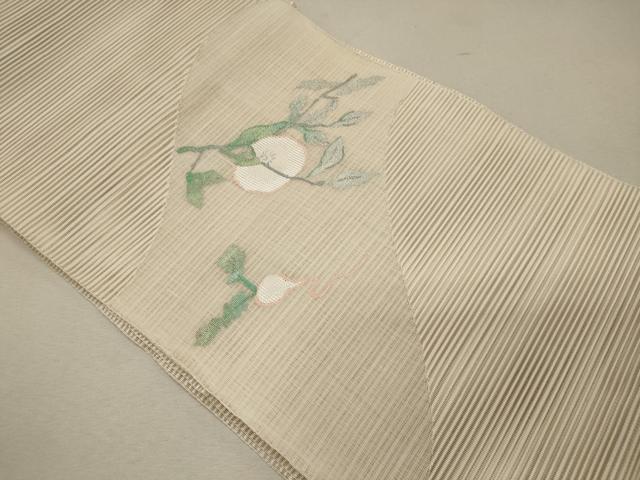 平和屋着物*夏物 八寸名古屋帯 絽綴れ 成り物 銀糸 正絹 逸品 CAAW9094oy