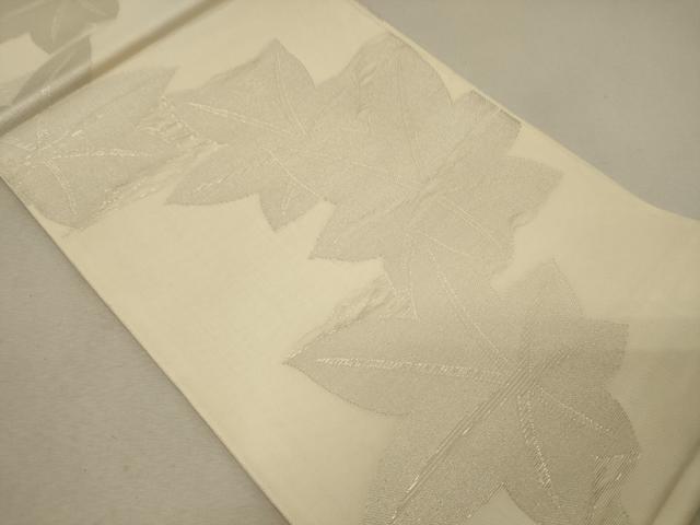 平和屋着物*夏物 全通柄 京袋帯 楓文 銀糸 正絹 逸品 未使用 CAAW9117oy