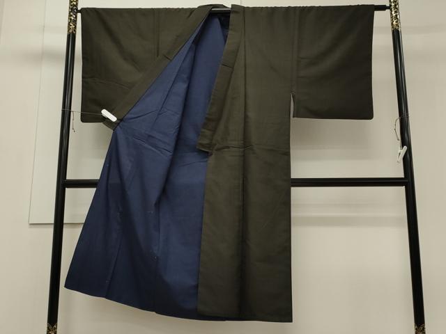 平和屋着物■男性 紬 間道 正絹 逸品 CAAW9149oy