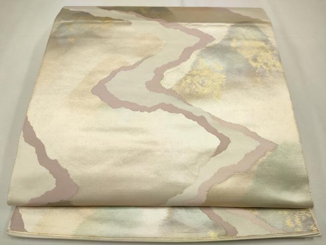 平和屋着物◎六通柄袋帯 道長文 引箔 正絹 逸品 CAAW9329qe
