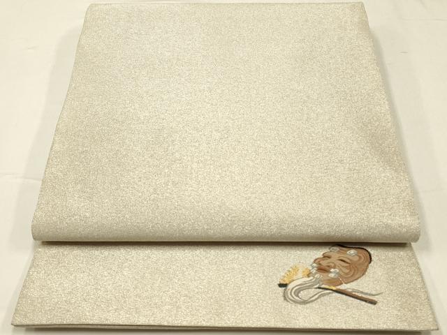 平和屋着物◎全通柄袋帯 綴れ 銀糸 正絹 逸品 CAAW9538qe