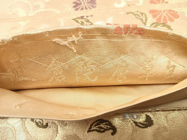 平和屋着物◎六通柄袋帯 唐織 正倉院唐草文 金銀糸 正絹 逸品 CAAW9690nb