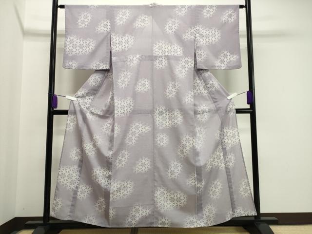 平和屋着物*夏物 小紋 紗 籠目文 洗える着物 CAAW9896gh