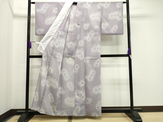 平和屋着物*夏物 小紋 紗 籠目文 洗える着物 CAAW9896gh