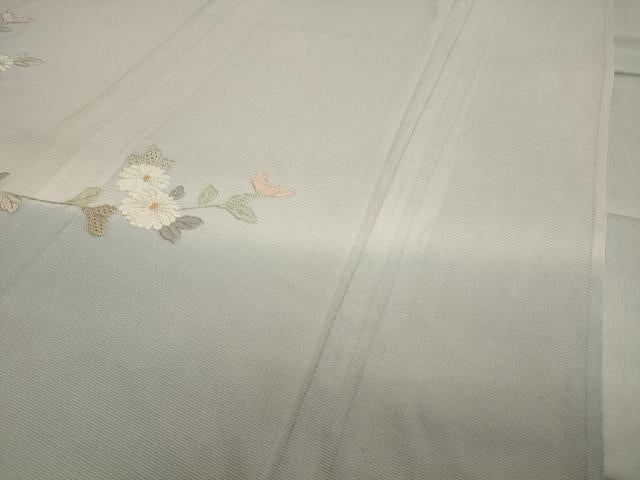 平和屋着物*夏物 中国三大刺繍 スワトウ刺繍 総刺繍 訪問着 絽 枝花文 暈し染め 正絹 逸品 CAAW9951gh