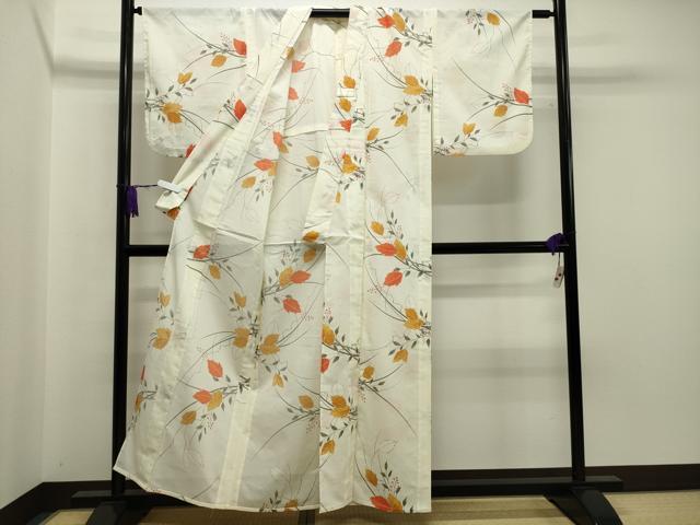平和屋着物*夏物 小紋 絽 南天文 洗える着物 CAAW9953gh