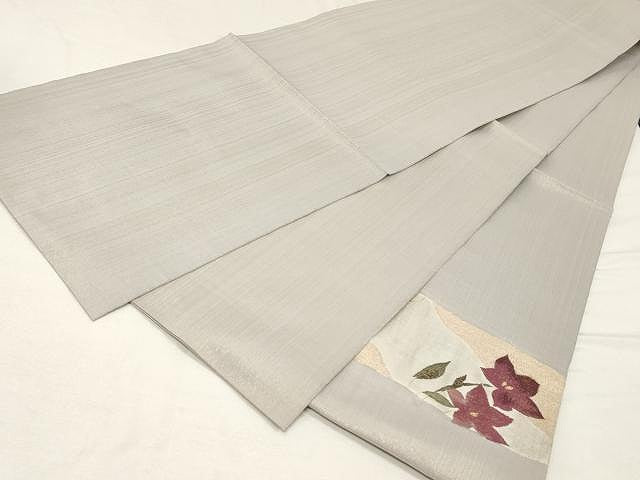 平和屋着物●太鼓柄袋帯 枝葉文 金糸 正絹 逸品 CAAX0530yk