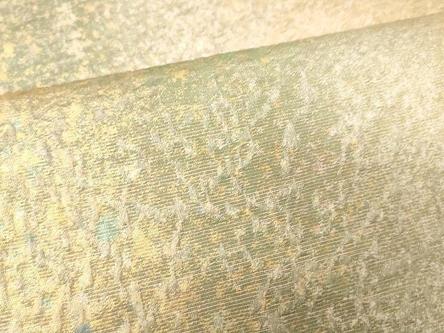 平和屋着物▼六通柄袋帯 ふくれ織 霞文 金銀彩 引箔 正絹 逸品 CAAX0667yk