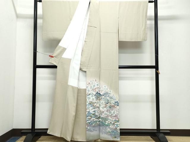 平和屋着物●豪華色留袖 友禅 作家物 風景草花文 暈し染め 正絹 逸品 CAAX0811vf