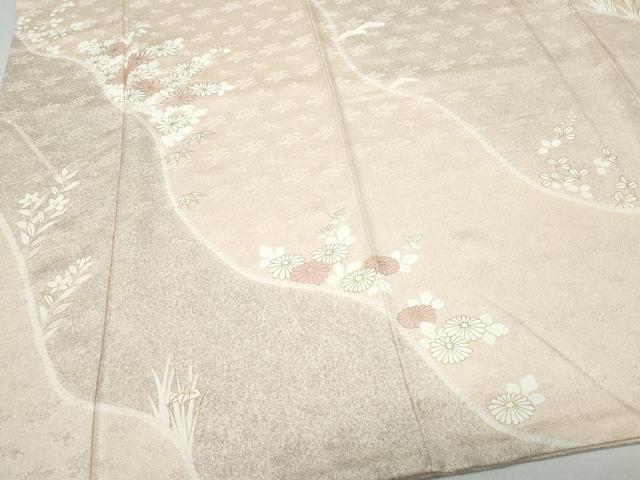 平和屋着物●訪問着 刺繍 草花文 金彩 正絹 逸品 CAAX0839vf
