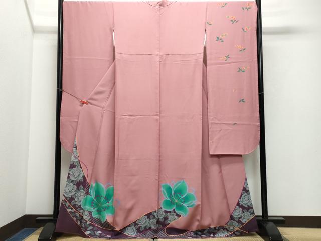 平和屋着物●豪華振袖 舞花文 金彩 正絹 逸品 CAAX0893vf