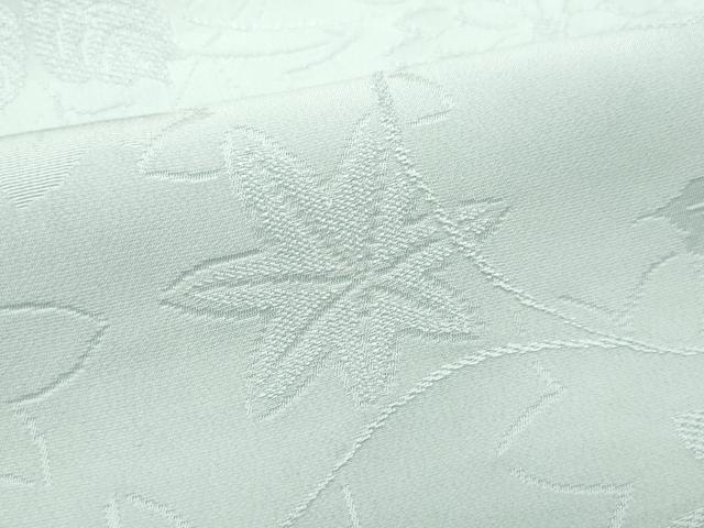 平和屋着物●上質な色無地 楓花唐草地紋 柳鼠色 正絹 逸品 CAAX0956vf