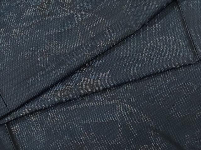 平和屋着物●本場大島紬 風景籬草花文 やまと誂製 正絹 逸品 CAAX1017vf