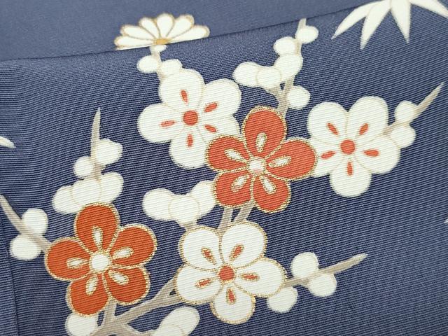 平和屋着物●創業460年・千總 訪問着 駒刺繍 飛鶴草花文 金彩 松坂屋扱い 正絹 逸品 CAAX1054vf