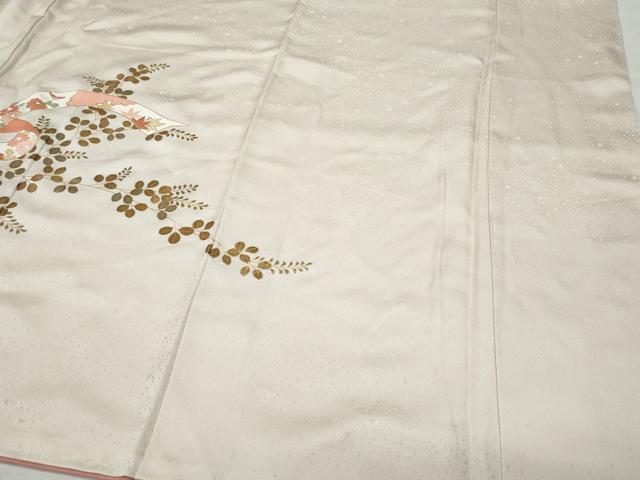 平和屋着物●訪問着 駒刺繍 几帳草花丸文 金彩 正絹 逸品 CAAX1091vf