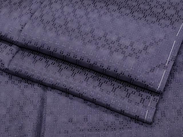 平和屋着物●上質な紬 花織 滅紫色 まるやま扱い 正絹 逸品 CAAX1097vf