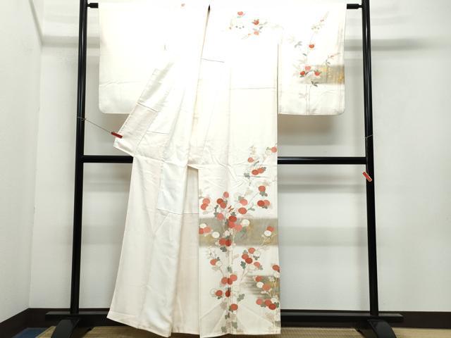 平和屋着物●訪問着 枝花文 金彩 正絹 逸品 CAAX1148vf