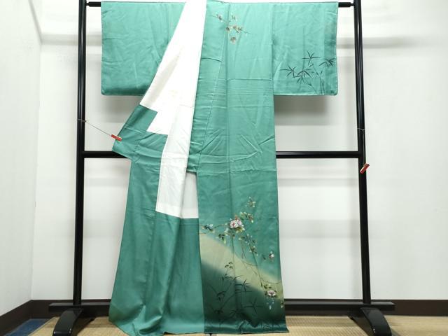 平和屋着物●訪問着 枝花文 暈し染め 正絹 逸品 未使用 CAAX1192vf