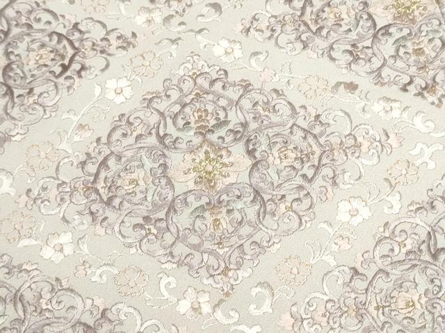 平和屋着物●豪華色留袖 総刺繍 菱花唐草文 金糸 暁鼠色地 正絹 逸品 未使用 CAAX1223hy