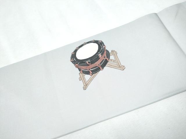 平和屋着物●塩瀬 九寸名古屋帯 作家物 手描き 太鼓 正絹 逸品 CAAX1592hy