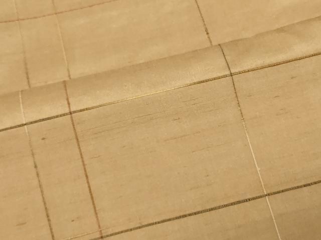 平和屋着物■上質な紬 格子柄 正絹 逸品 CAAX2231in