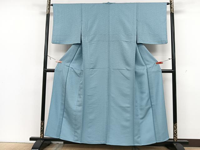 平和屋着物▽色無地 単衣 紗綾形地紋 空色 洗える着物 CAAX2432xi