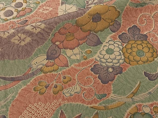 平和屋着物▽小紋 単衣 辻が花 洗える着物 未使用 CAAX2438xi