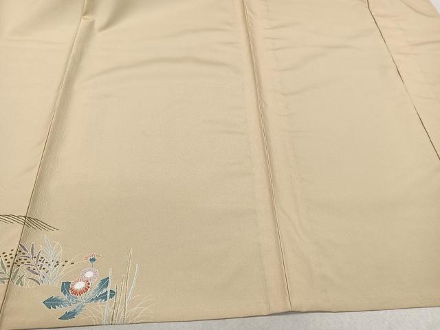 平和屋着物▽訪問着 単衣 草花文 金彩 洗える着物 CAAX2441xi