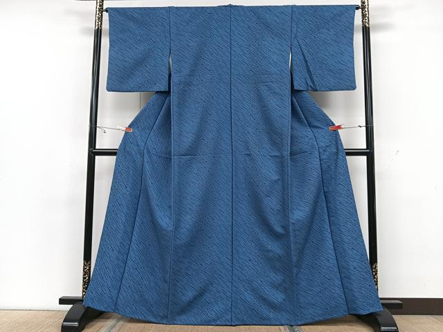 平和屋着物▽小紋 単衣 斜線文 洗える着物 CAAX2443xi