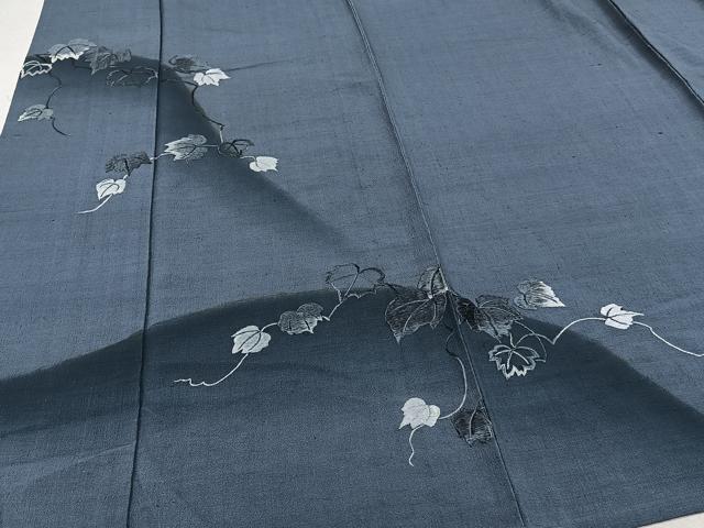 平和屋着物▽豪華色留袖 単衣 紬地 総刺繍 葡萄蔦の葉文 正絹 逸品 CAAX2460xi