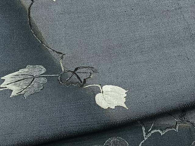 平和屋着物▽豪華色留袖 単衣 紬地 総刺繍 葡萄蔦の葉文 正絹 逸品 CAAX2460xi