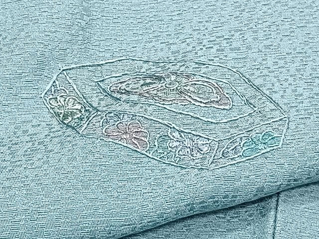 平和屋着物▽中国三大刺繍 スワトウ刺繍 総刺繍 訪問着 単衣 貝桶花文 正絹 逸品 CAAX2461xi