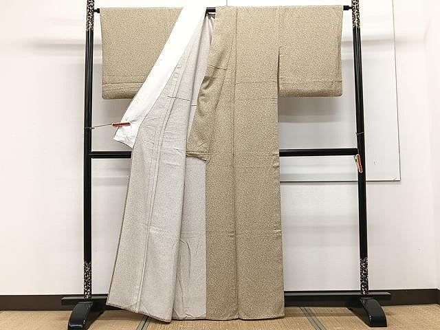 平和屋着物▽江戸小紋 単衣 敷松葉 正絹 逸品 CAAX2474xi