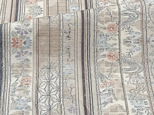 平和屋着物▽上質な紬 単衣 花間道 正絹 逸品 CAAX2479xi