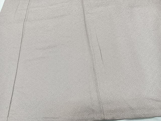 平和屋着物▽京加賀友禅 百貫達雄 色無地 単衣 霞地紋 灰桜色 正絹 逸品 CAAX2502xi