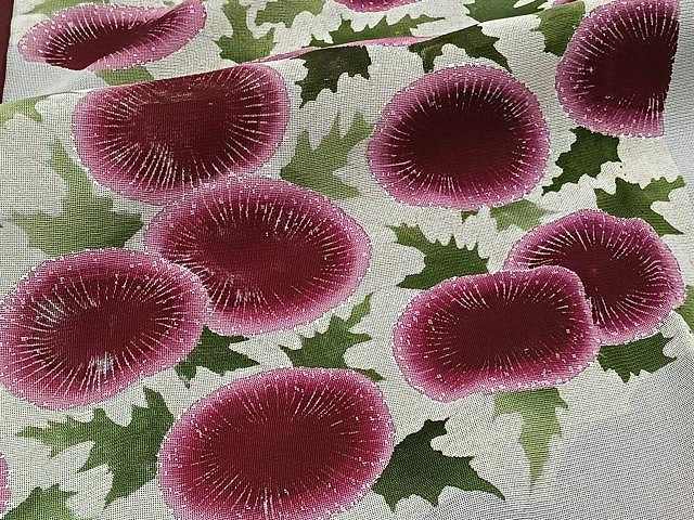 平和屋着物▽訪問着 単衣 無双 紗袷 紗×紗 草花文 正絹 逸品 CAAX2509xi