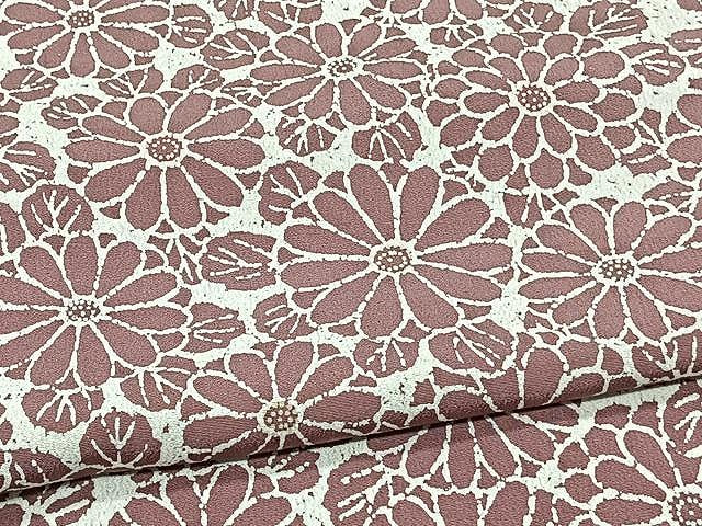 平和屋着物▽上質な小紋 単衣 菊 正絹 逸品 CAAX2529xi