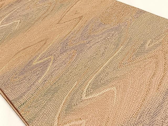 平和屋着物◎六通柄袋帯 霞文 金糸 正絹 逸品 CAAX2819id