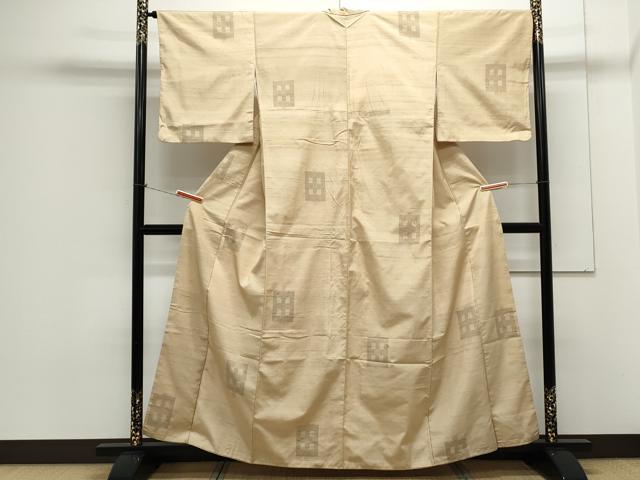 平和屋着物●上質な紬 100亀甲 吉祥文 正絹 逸品 CAAX3048th