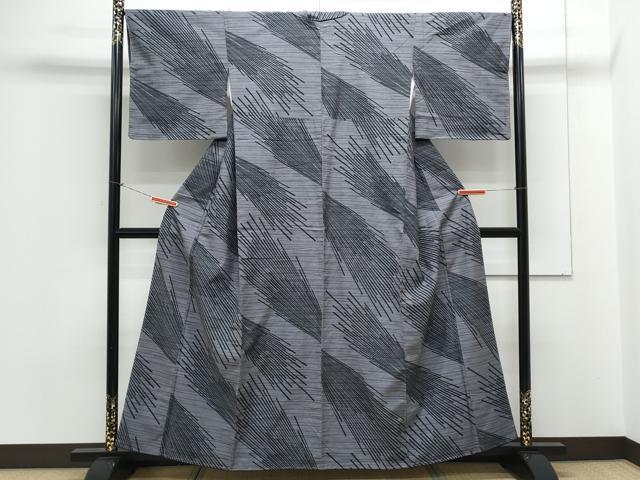 平和屋着物●上質な小紋 紬地 吉祥文 正絹 逸品 未使用 CAAX3051th